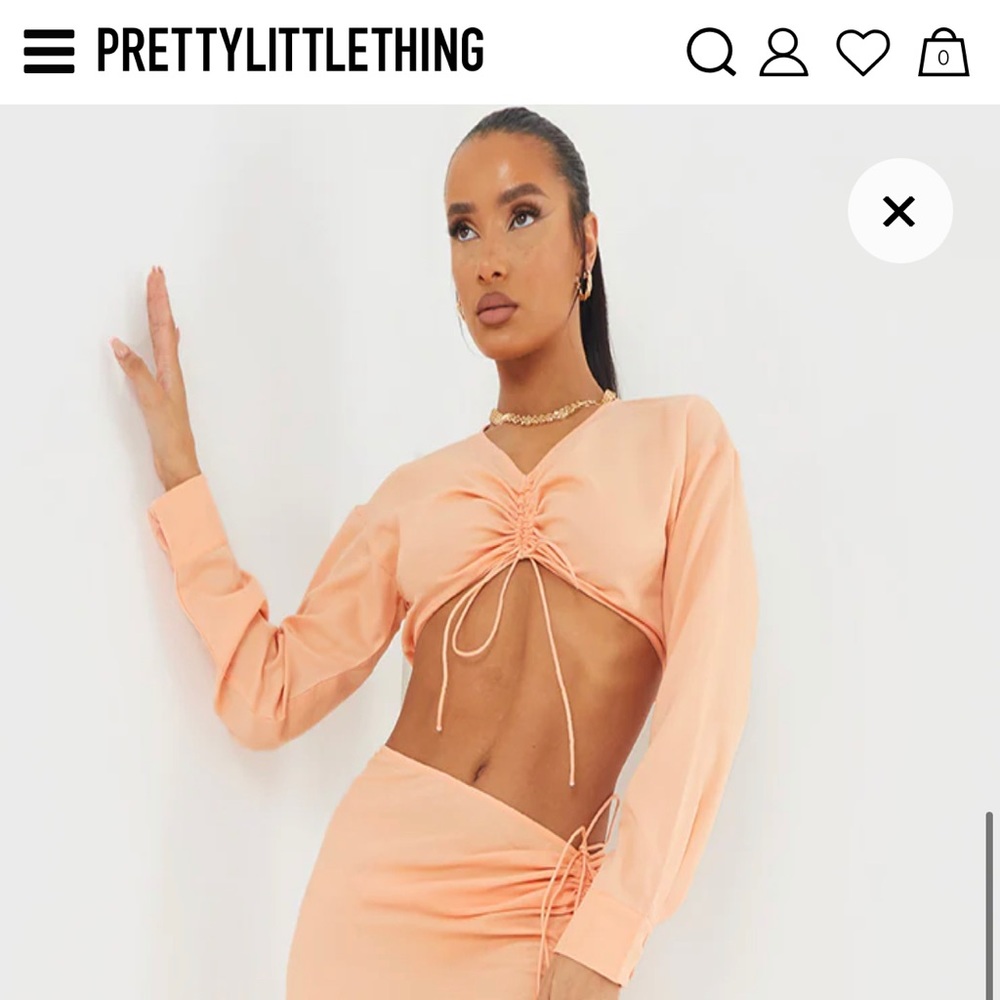 blush two piece set from prettylittlething